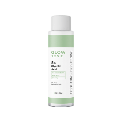 Sinoz %5 Glikolik Asitli Gözenek Sıkılaştırıcı, Peeling Etkili, Arındırıcı Glow Tonik 200ml