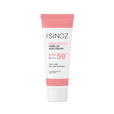 Sinoz SPF 50+ Ton Eşitleyici Pembe Yüz Güneş Kremi Pa++++