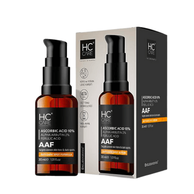 HC Care HC Ascorbic Acid %10, Alpha Arbutin %2, Ferulic Acid Serum, Koyu ve Yoğun Leke Karşıtı - 30 ml