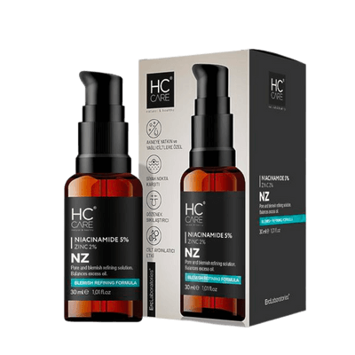HC Care HC Niacinamide %5, Çinko %2 Serum, Gözenek ve Siyah Nokta Oluşumunu Gidermeye Yardımcı - 30 ml