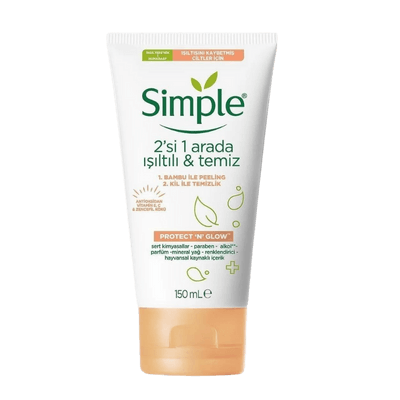 Simple Protect and Glow 2'si 1 Arada Işıltılı & Temiz 150 ml