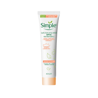 Simple Protect and Glow Üçlü Koruma Etkili SPF30 Nemlendirici 40ml