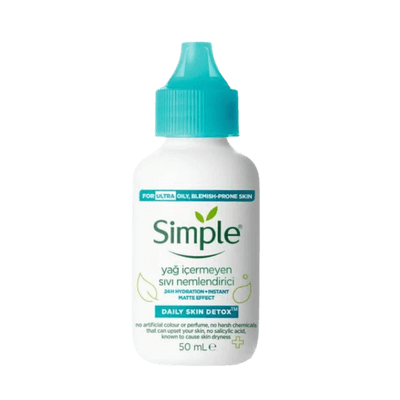 Simple Daily Skin Detox Yağ İçermeyen Likit Nemlendirici 50 ml