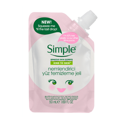 Simple Mini Nemlendirici Yüz Temizleme Jeli 50ml