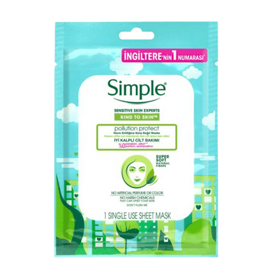 Simple Pollution Protect Hava Kirliliğine Karşı Kağıt Maske 1 Adet
