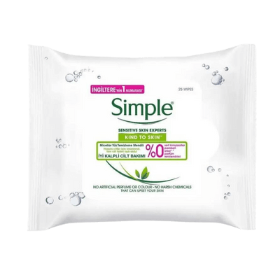 Simple Micellar Yüz Temizleme Mendili 25 Adet