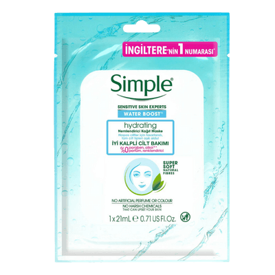 Simple Water Boost Hydrating Nemlendirici Kağıt Maske 1 Adet