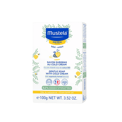 Mustela Cold Cream ve Organik Balmumu İçeren Bebek Sabunu
