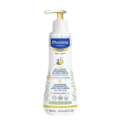 Mustela Cold Cream ve Organik Balmumu İçeren Besleyici Bebek Saç Bakımı