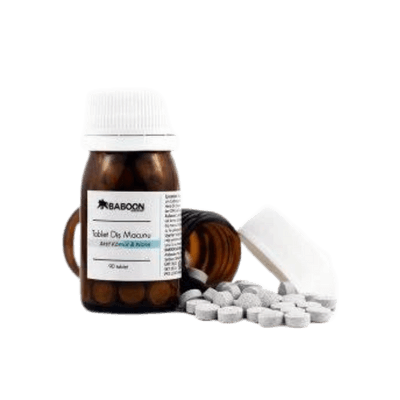 Baboon Natural Tablet Diş Macunu - Aktif Kömür & Nane