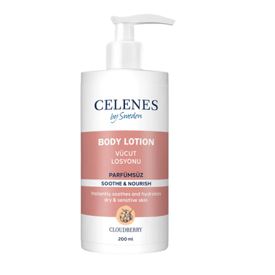 Celenes by Sweden Cloudberry Vücut Losyonu Kuru/Hassas Ciltler (Parfümsüz)