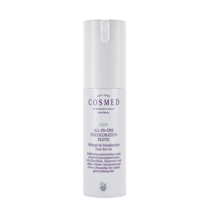 Cosmed All-in-One Discoloration Blend - Leke Karşıtı, Ton Eşitleyici Aydınlatıcı Bakım Kremi - Traneksamik Asit, Alfa Arbutin, Glutatyon 30ml