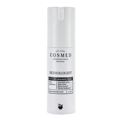 Cosmed %5 Mandelic Fluid - Mandelik Asit, Bakuchiol, Beta Glucan içeren Peeling Etkili Krem Jel 30ml