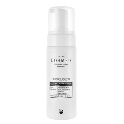Cosmed AHA & BHA Foaming Wash - Asit İçerikli Yüz ve Vücut Temizleme Köpüğü - Akneye eğilimli, Yağlı/ Karma Ciltler için Köpük Temizleyici 150ml