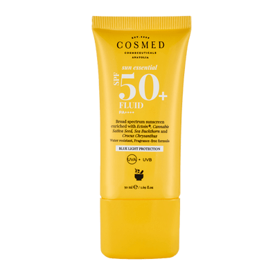 Cosmed Fluid SPF 50 Tüm Cilt Tipleri için Yüz Güneş Kremi Yeni Nesil Filtreler 50ml