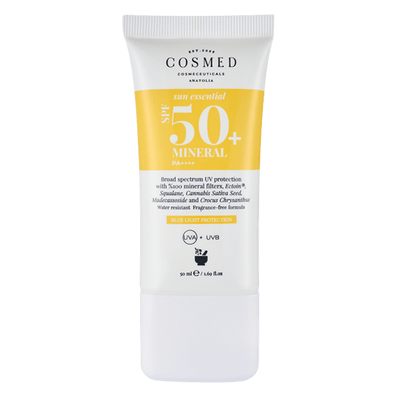 Cosmed Mineral SPF 50 Çok Hassas Ciltler için %100 Mineral Filtreli Yüz Güneş Kremi 50ml
