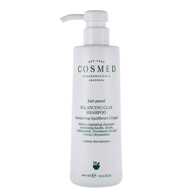 Cosmed Balancing Clay Shampoo - İnce Telli ve Yağlı Saçlar için Sülfatsız Tuzsuz Kil Şampuanı 400ml
