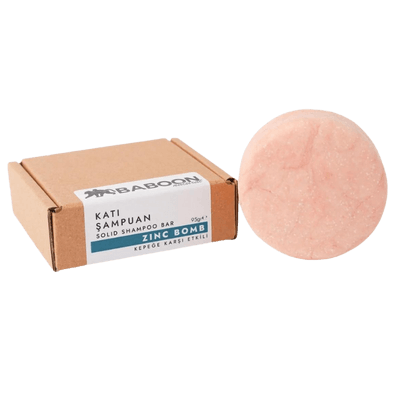 Baboon Natural Zinc Bomb Kepeğe Karşı Etkili Katı Şampuan