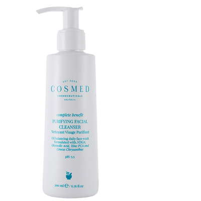 Cosmed Purifying Facial Cleanser - Yağlı ve Akne Eğilimli Ciltlere Özel Arındırıcı Yüz Temizleme Jeli ph 5.5 200 ML