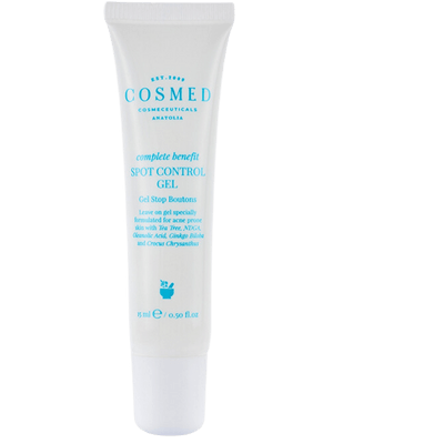 Cosmed Spot Control Gel - Akne Eğilimli ciltler için çay ağacı içeren kontrol jel 15 ML