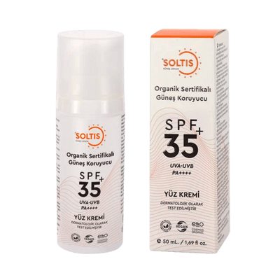 Soltis Organik Sertifikalı Güneş Koruyucu Krem SPF35+ PA++++