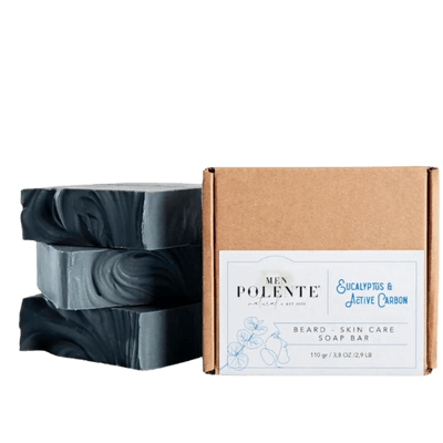 Polente Natural Okaliptus ve Aktif Karbon Sabunu - Cilt ve Sakal Bakımı