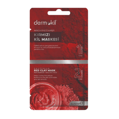 Dermokil Akne ve Sivilce Karşıtı Kırmızı Kil Maskesi 15 ml