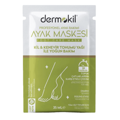 Dermokil Kil ve Kenevir Yağlı Peeling Etkili Ayak Maskesi 35 ml