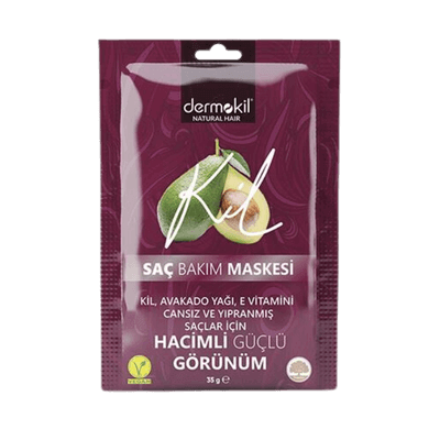 Dermokil Vegan Kil, Avokado ve E Vitaminli Saç Maskesi 35 ml