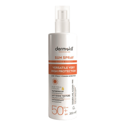 Dermokil Sun Sprey-Çok Yönlü Yüksek Koruyucu Güneş Spreyi 50 SPF 200 ml