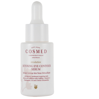 Cosmed Detoxing Eye Contour Serum Göz Altı Torbalanma, Morluk Karşıtı Aydınlatıcı Göz Çevresi Serumu - Kafein, C Vitamini, Niacinamide 15 ml