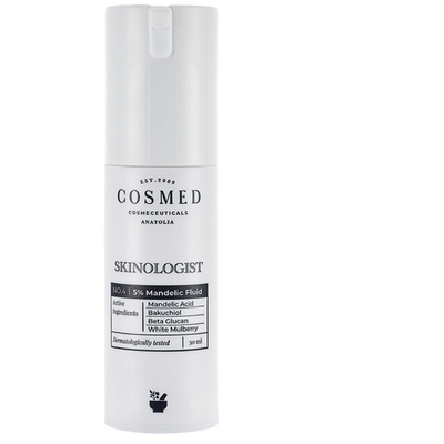 Cosmed %5 Mandelic Fluid - Mandelik Asit, Bakuchiol, Beta Glucan içeren Peeling Etkili Krem Jel 30 ml