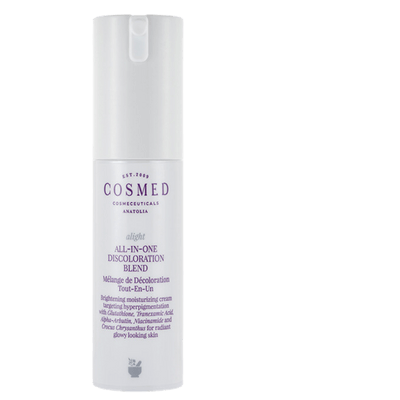Cosmed All-in-One Discoloration Blend - Leke Karşıtı, Ton Eşitleyici Aydınlatıcı Bakım Kremi - Traneksamik Asit, Alfa Arbutin, Glutatyon 30 ml