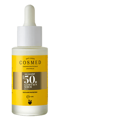 Cosmed Sun Essential - Güneş Koruyucu SPF50 Sun Serum- Glowy Sun Serum - Makyaj Altı