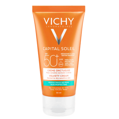Vichy CAPITAL SOLEIL Velvety Cream - Çok yüksek korumalı güneş koruyucu yüz kremi SPF 50+
