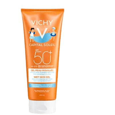 Vichy CAPITAL SOLEIL Wet Skin Gel - Çocuklar için çok yüksek korumalı yüz ve vücut sütü SPF 50+