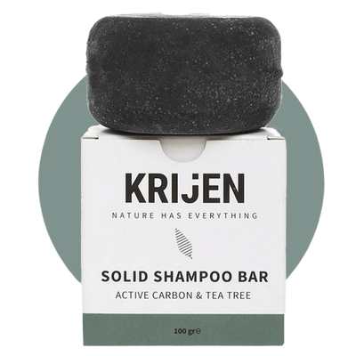 Krijen Aktif Karbon & Çay Ağacı Katı Şampuan 100g