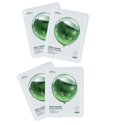 Isntree Spot Saver Mugwort Gauze Mask (Pelin Otlu Gözenek Bakımı Maskesi) 4'lü