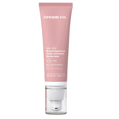 Cream.co 50+ SPF Broad Spectrum Color Corrector Sunscreen