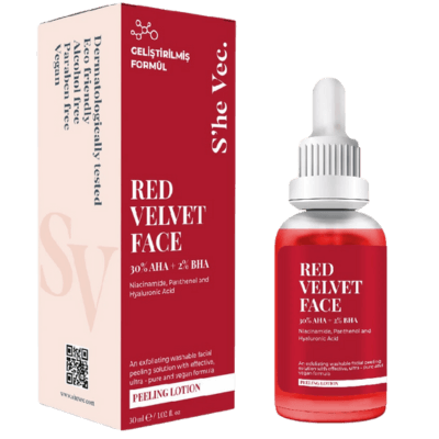 S'he Vec. Red Velvet Face Derin Eksfoliasyon Sağlayan Anti Aging Etkili Peeling Losyon