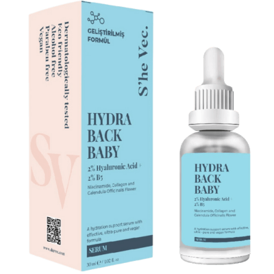 S'he Vec. Hydra Back Baby Prebiyotik Aktiviteli Derinlenmesine Nemlendirici Bariyer Serum
