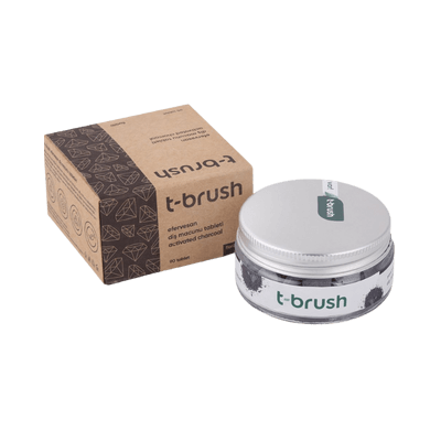 T-Brush Activated Charcoal Diş Macunu Tableti - Florürlü