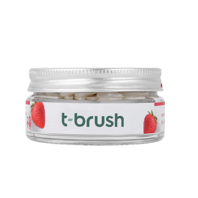 T-Brush Çilek Aromalı Diş Macunu Tableti - Florürsüz