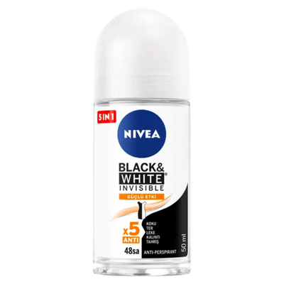 Nivea Black & White Invisible Güçlü Etki Kadın Roll On Deodo