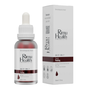Rimu Health Canlandırıcı ve Cilt Tonu Eşitleyici Yüz Peeling Serum (AHA 10% + BHA 2%) 30mL