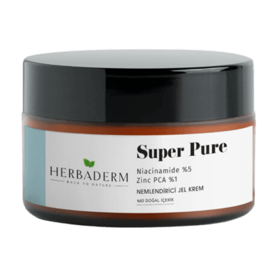 Herbaderm Super Pure Sivilce Karşıtı Niacinamide + Zinc Pca Nemlendirici Jel Krem