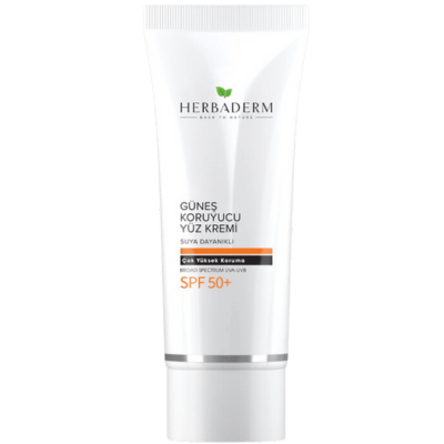 Herbaderm Suya Dayanıklı, Nemlendirici Güneş Kremi, Antioksidan, Uva + Uvb 50+ Spf