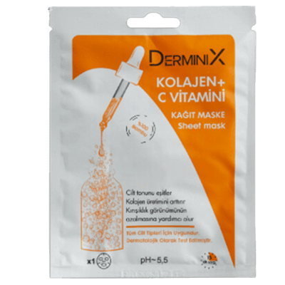 Derminix Kolajen + C Vitamini Kağıt Maske