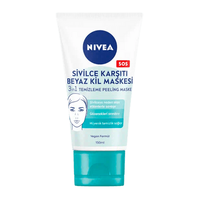 Nivea Sivilce Karşıtı 3'ü 1 Arada Beyaz Kil Maskesi