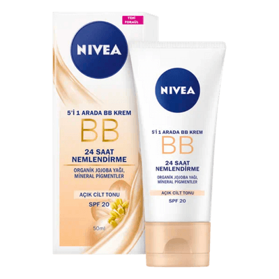 Nivea 5'i 1 Arada 24 Saat Nem Sağlayan BB Krem SPF 20